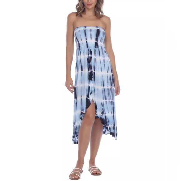 Raviya Other - NWT Strapless Tie Dye Coverup Swim Dress
